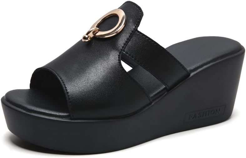 HESBITEUL Womens Platform Sandals Comfortable Walking Orthopedic Slippers Ladies Arch Support Sandals