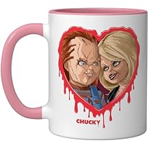 Chucky & Tiffany Bleeding Heart Ceramic Mug, Pink/White