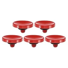 PATIKIL Camera Shutter Button, 5 Pack Soft Shutter Release Button Pure Copper Camera Button Concave Suitable for Nikon for Fujifilm for Leica DSLR/SLR Camera, Red