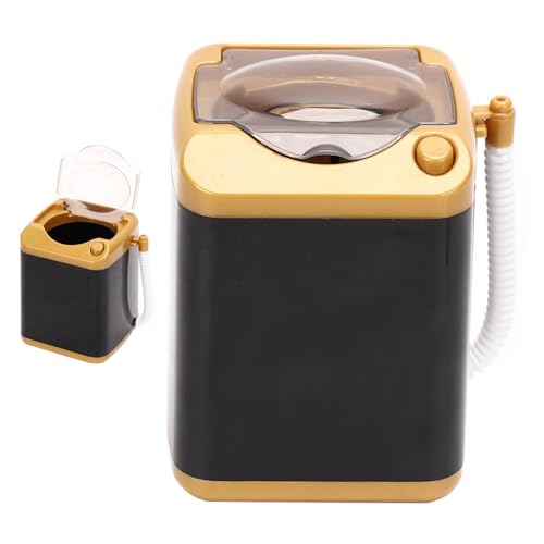 Electric Mini Washing Machine, Mini Simulation Washing Machine Cosmetic Tool Cleansing Machine Children Toy Gift, Gold