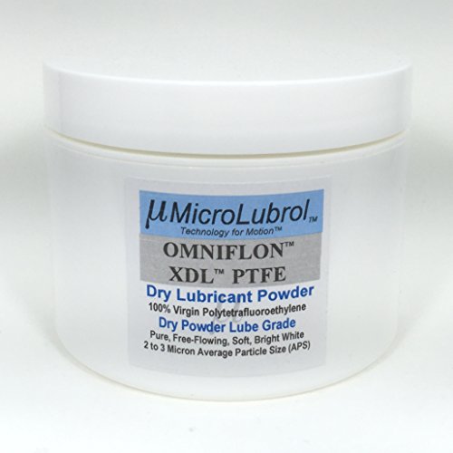 OMNIFLON XDL 100% Virgin PTFE Dry Lubricant Powder, 2-3 Micron avg. Particle Size, Free APPLICATOR Brush, 8 oz  226.7 gm