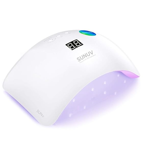 SUNUV UV Light for Gel Nail Polish, UV LED Nail Lamp, Auto Sensor SUN8 Pink