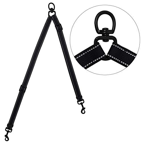 Tacobear Dog Leash Coupler No Tangle Double Dog Dual Adjustable Splitter Lead Trainer Leash for Two Dogs Better for 10 lbs