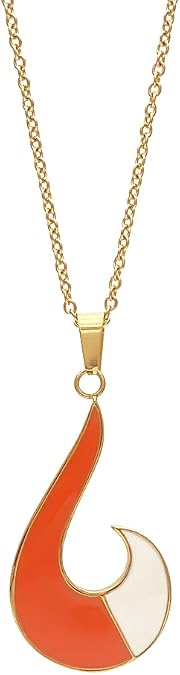 ZAG STORE - Miraculous Ladybug - Rena Rouge Fox Necklace, Gold White Ornage