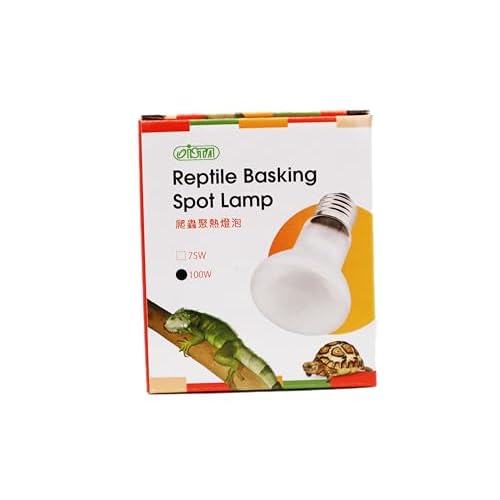 ISTA Reptile Basking Spot Lamp, 100W, 110V, UVA Rays, Average Using Life Up to 3500 Hours with Unqiue Design
