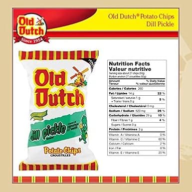 Old Dutch Dill Pickle - 40x40g (Imported from Canada)