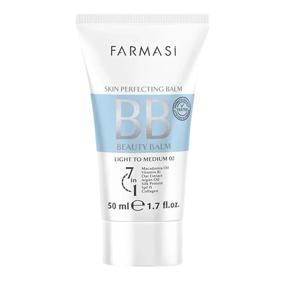 Farmasi BB Cream, SPF 15 Moisturizer Face Makeup, Matte 02 Light to Medium