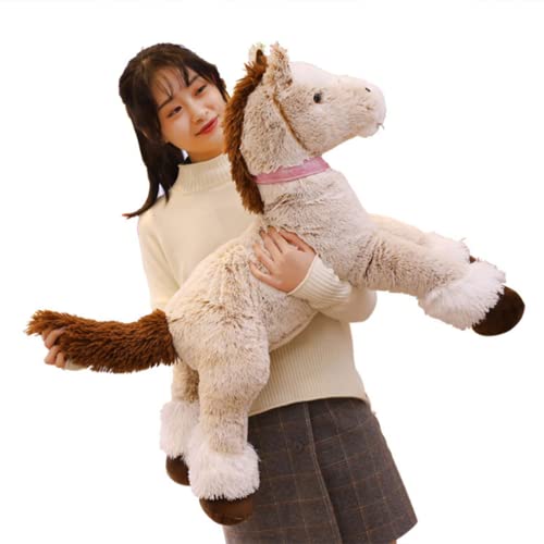 35.4 Giant Plush Stuffed Animal Horse Toy, Horse Plush Doll,for Kids and Family,Birthday