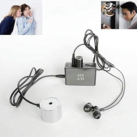 Enhanced Version Super Sensitive Listen Thru-Wall Contact/Probe Microphone Amplifier System Domestic Plumbing Leak Detection
