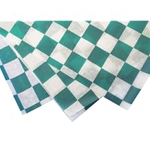 Durable Packaging Checkered Wax Sheets, 12" x 12", Green (Pack of 5000)