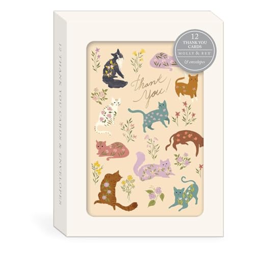 Molly & Rex Flower Pets Cats Note Cards 38287