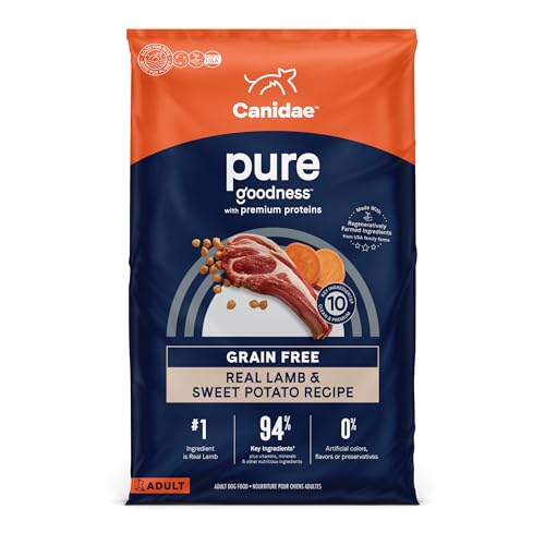Canidae Pure Limited Ingredient Premium Adult Dry Dog Food, Real Lamb & Sweet Potato Recipe, 12 lbs, Grain Free