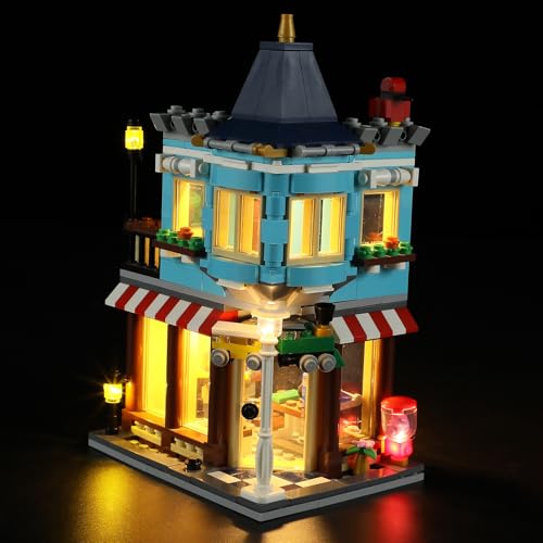 BRIKSMAX 2.0 9PCS LED Light Kit Compatible with Lego Modular Buildings, DIY Lighting Accessories with Battery Box & USB