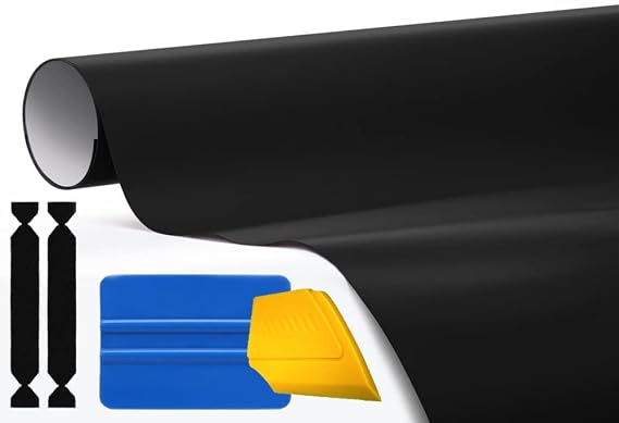 3M 1080 Satin Black Air-Release Vinyl Wrap Roll Including Toolkit (4ft x 5ft)
