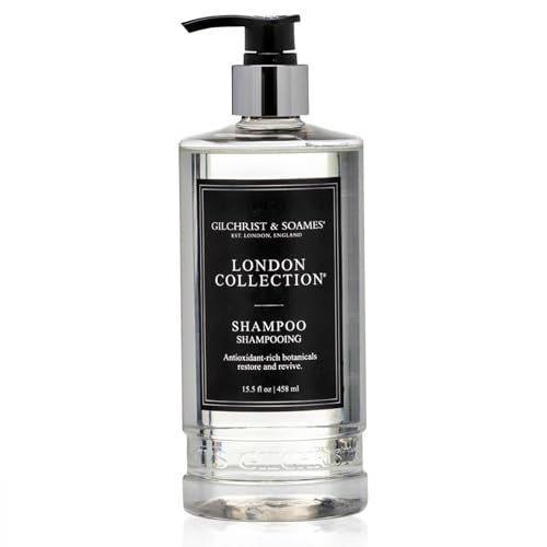 Gilchrist & Soames London Collection Shampoo Pure, Sulfate Free, Paraben Free, Cruelty Free Formula for All Hair Types, Gentle Clarifying & Moisturizing Wash with Crisp, Clean Scent, 15.5 oz.