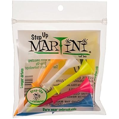 Martini 3 14 Step-Up Assorted Golf Tees- Pack of 2 10 Tees