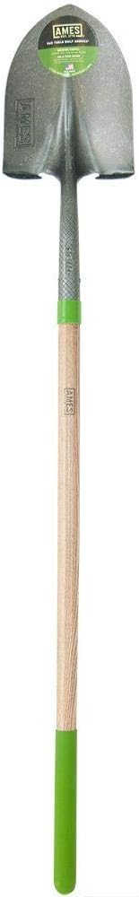 The AMES 2535600 Ames Long Handle Digging Shovel, Brown