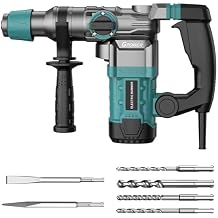 3 in 1 Hammer Drill, SDS-Plus Heavy Duty Rotary Hammer Drill Pick, Industrial Grade Concrete Demolition Hammer US Plug
