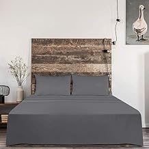 Xtream Fabric 600 Thread Count Cotton-King Dark Grey Solid Flat Bed Sheet with 2 Pillow Cases Xtreme Design 100% Long Staple Combed Cotton,Breathable Super Soft Comfortable Flat Bed Sheets