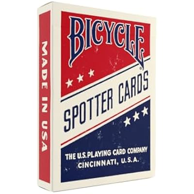 Bicycle Spotter Red Playing Cards Deck - Historical WWII Collectible Vintage Deck Featuring Airplane Identification, Ideal Gift for Marines Army Navy Airforce Military Veterans and Their Families