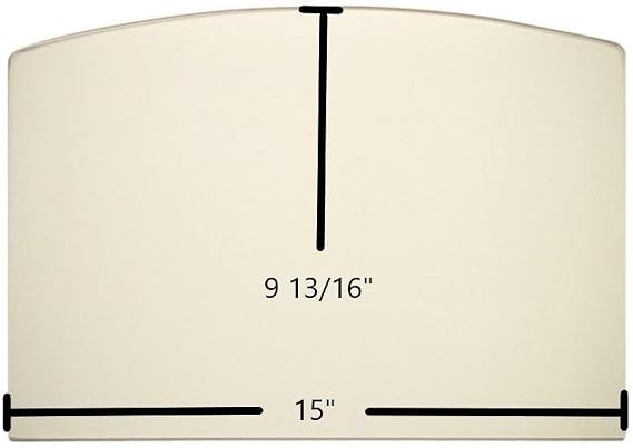 Vogelzang/Ashley/US Stove Archtop Ceramic Glass Panel (892270) 9 13/16" x 15"