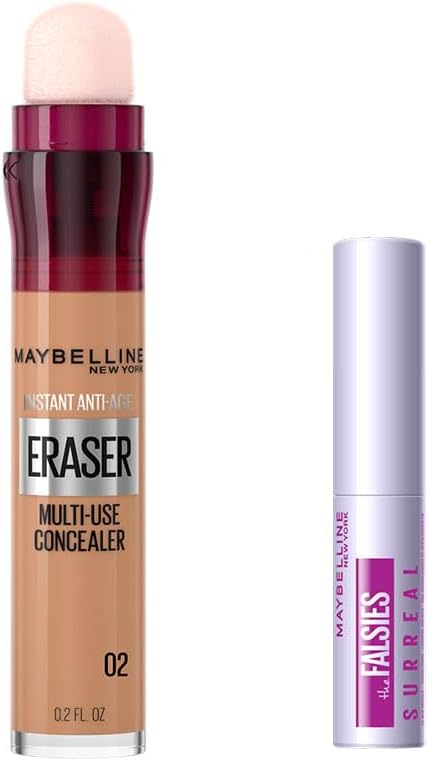 Maybelline New York Instant Anti Age Eraser Concealer 02 Nude & Mini Tattoo Liner Gel Pencil Makeup Set