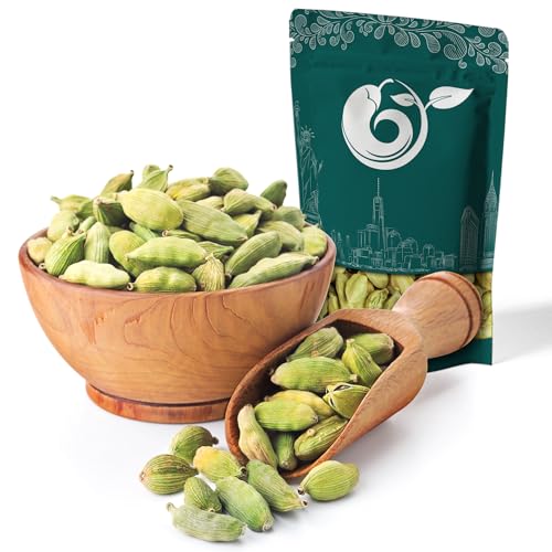 NY Spice Shop Green Cardamom Pods Spice - 3 Ounce Natural Whole Elaichi - Indian Cooking Spice for Tea Coffee& Biryani - Fresh &Aromatic Green Cardamom Seeds