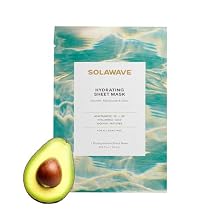 Solawave Hydrating Sheet Mask, Anti Aging Face Mask with Niacinamide, Hydrating Face Mask with Hyaluronic Acid, Moisturizing Face Masks (1 Pack)