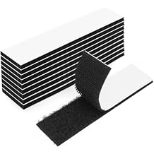 20Pack Hook Loop Tape Heavy Duty, 1x4inch Double Sided Fastener Mounting Strips Reusable Strong Adhesive Interlocking Mounting Tape for Fabric Home Carpet Rug Poster