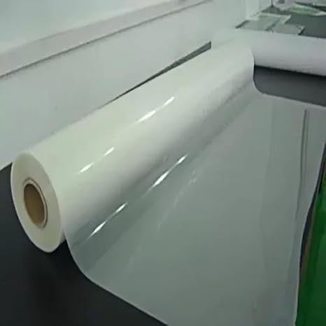 Flexible TPU Film - Stretchable Printing Film, Single-Sided PET Lined, PDMS Membrane Replacement, 150C Operating Temp