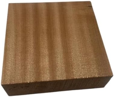 Exotic Wood Zone Quilted Curly Sapele 4" x 4" x 2" | Kiln Dried | Unfinished Wood Bowl Blanks Kiln Dried | Hardwood Square Blocks for DIY Woodworking Enthusiasts