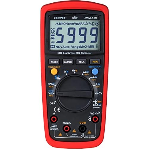 TECPEL DMM-139 Digital Pocket Handheld Multimeter True RMS VFC Measurement