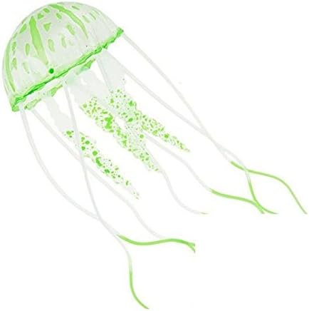 Sci-Supply Fish Tank Aquarium Artificial Jellyfish, Silicone Amazingly Vivid and Lifelike (Green)
