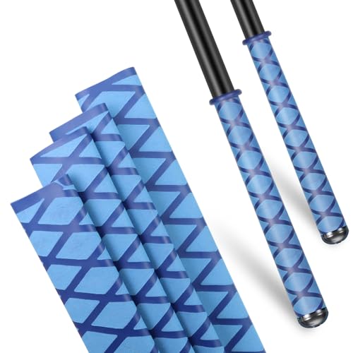 Fishing Rod Handle Grip Pole Wrap X-Tube Heat Shrink Tubing Non-Slip Insulated Abrasion Sleeve-Length:39 Diameter:6364 Blue