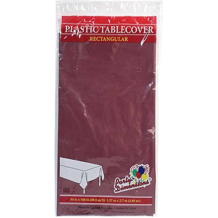 Plastic Rectangular Table Cover - 54"x108" | Berry | 1 Pc