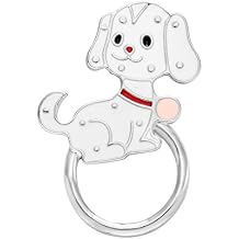 Alloy Lovely Puppy Magnetic Eyeglass Holder for Shirt for Girls