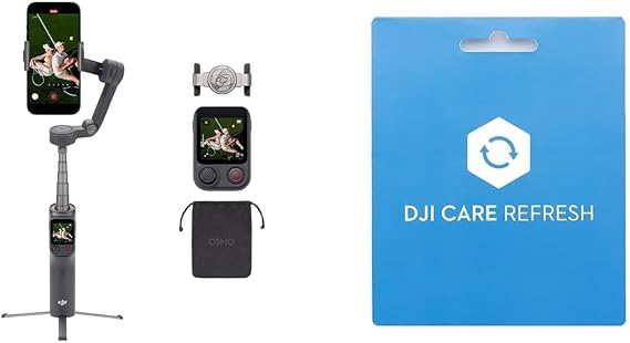 DJI Osmo Mobile 8P Standard Combo + DJI Osmo Mobile 8P Care 1 Year Extended Premium Support Smartphone Gimbal for iPhone & Android, Remote Control, Native Tracking, Built-in Extension Rod & Tripod