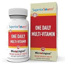 Superior Source One Daily Multi-Vitamin - Daily Supplement Supports Bone Strength, Immune System Function & More - Health Supplement with 11 Vitamins & Nutrients - 100 Instant Dissolve Tablets
