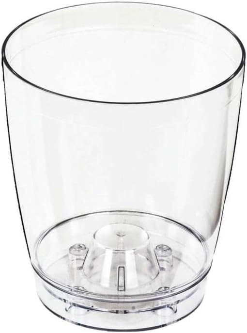 1.6 Litre Şeffaf Orkide Saksısı Özel Drenajlı Alt Tabaklı Ø14-h14 En Sağlıklı Clear Akrilik Plastik