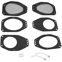 YMT 6.5" Speaker Pod Adapters Rear Speakers Mesh Fits for Jeep Wrangler JL & Gladiator JT
