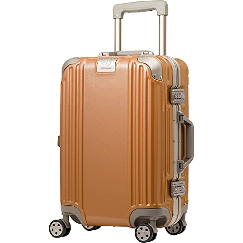 LEGEND WALKER Durable Aluminum Frame Luggage 21-inch, Mimosa Orange, 5509-48-OR