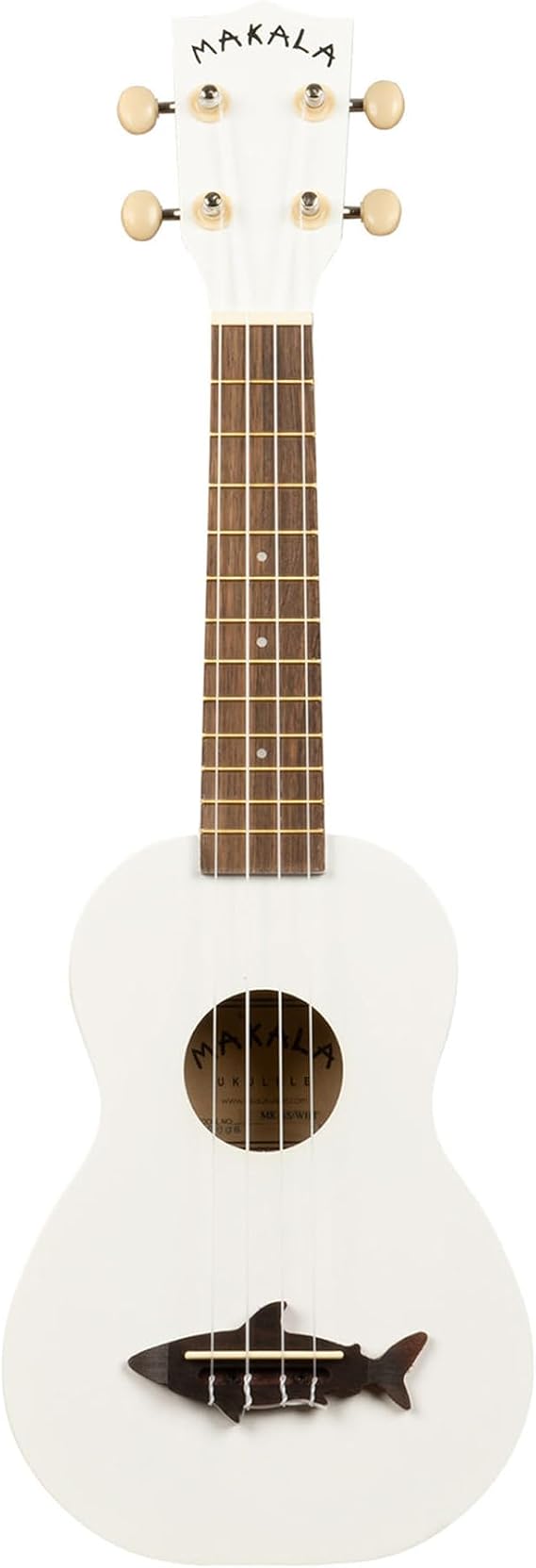 Kala MK-SS-WHT Makala Shark Soprano Ukulele - Great White