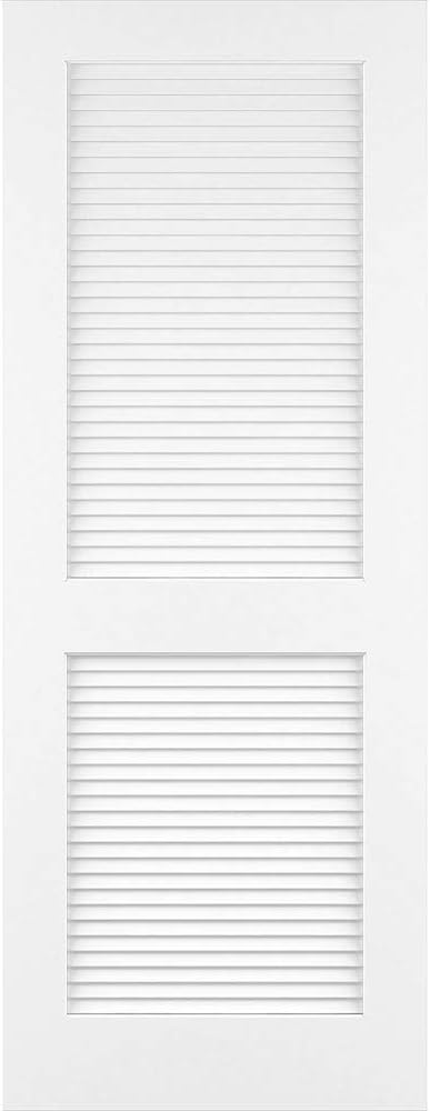 Kimberly Bay Louver Louver Primed White Solid Core Door Slab (18x80)