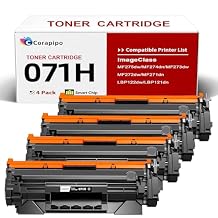 071H Toner Cartridge High Capacity Replacement Compatible for Canon 071H 071 CRG-071 Use with ImageCLASS LBP122dw LBP121dn MF272dw MF273dw MF274dw MF275dw Printers 071/071H Toner 4-Pack