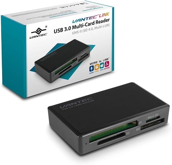 Vantec UGT-CR615 USB 3.0 Multi-Card Reader UHS-II, SD 4.0, Multi-LUN