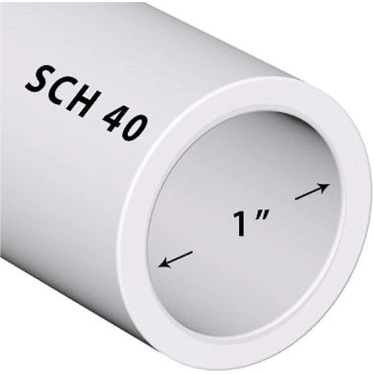 VENTRAL PVC Pipe Sch40 1 Inch 1.0 White Custom Length 1FT Feet