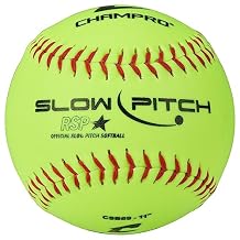 Champro Slow Pitch Practice Softballs with Flat Seams and Durahide Cover 12 Pk