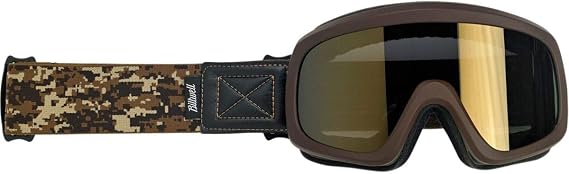 Biltwell Overland 2.0 Goggles - Grunt Satin Brown Frame Desert Camo Strap