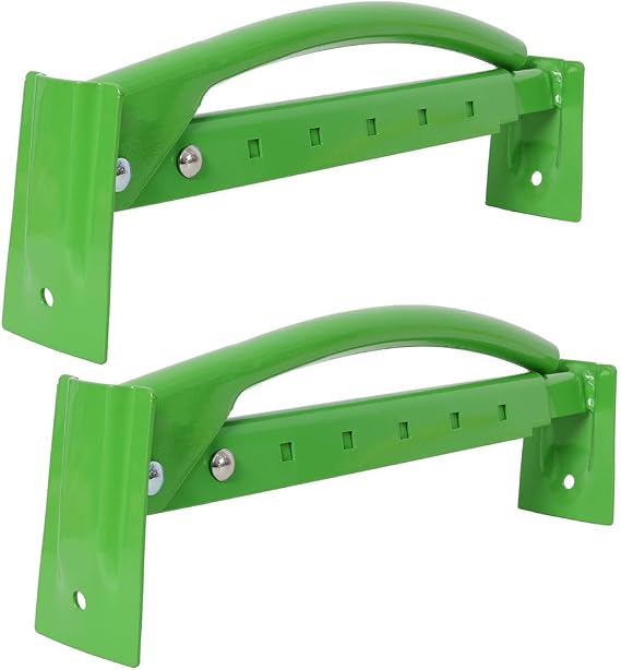 Adjustable Brick Tong (2 Pack) Heavy-Duty High-Strength Steel Brick Carrier, 26-3/8" Max Opening, Masonry Lifting Clamp with Rust-Resistant Powder-Coated Finish for Bricks, Stones, Pavers,Green