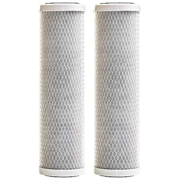 Clear2o Universal Advanced CTO1102 Solid Carbon Water Filter - 10-inch - Reduces Chlorine - Pack of 2 - White
